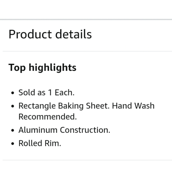 Baking sheet Pan,,Martha Stewart,, from macys ,aluminum Constuction, New - Picture 10 of 10